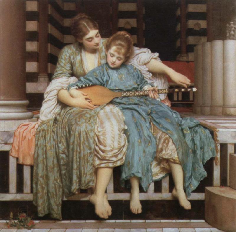 Lord Frederic Leighton the music lesson China oil painting art